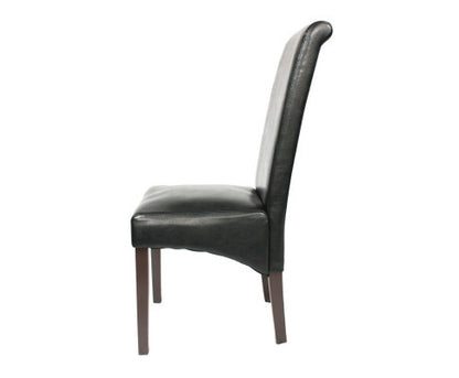 MAEGAN (SET OF 2) WOODEN DINING CHAIRS - BLACK
