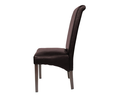 MAEGAN (SET OF 2) WOODEN DINING CHAIRS - BROWN