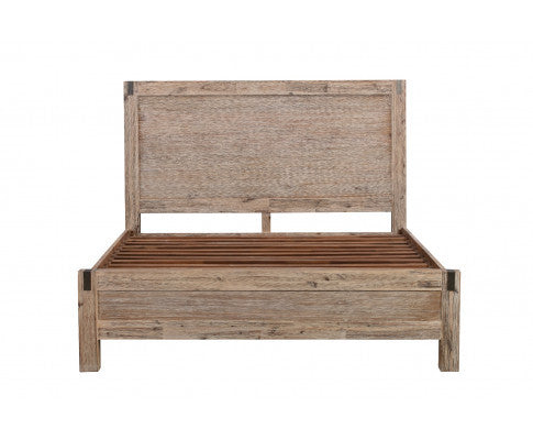 QUEEN LARRY BED FRAME - CLASSIC OAK