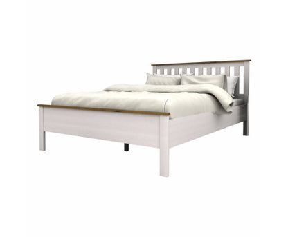 QUEEN ABELINA BED - MELLOW WHITE (TWO-TONED)