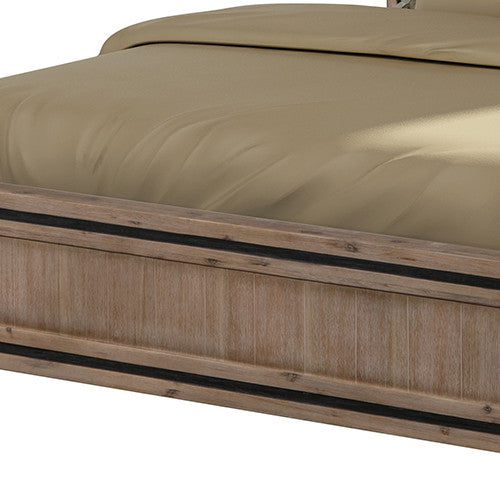 QUEEN RITTENHOUSE BED FRAME - SILVER BRUSHED