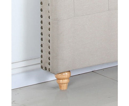 SEAN QUEEN TUFTED  FABRIC BEDHEAD - BEIGE