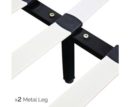 QUEEN JOSHUA LEATHERETTE  BED FRAME - BLACK