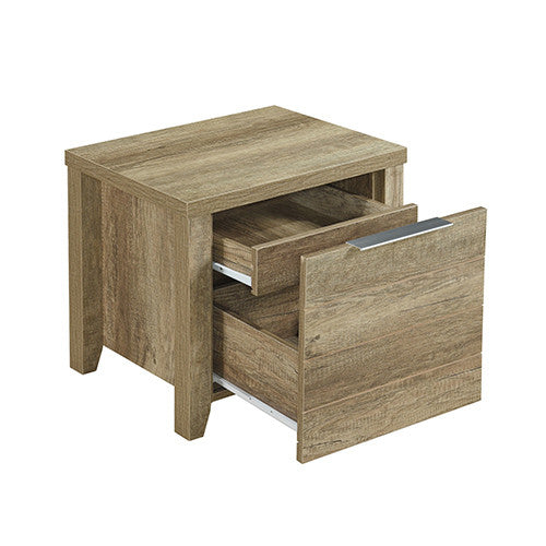 VAUGHAN 1 DRAWER BEDSIDE TABLE - 456(H) X 500(W) x 400(D) - OAK