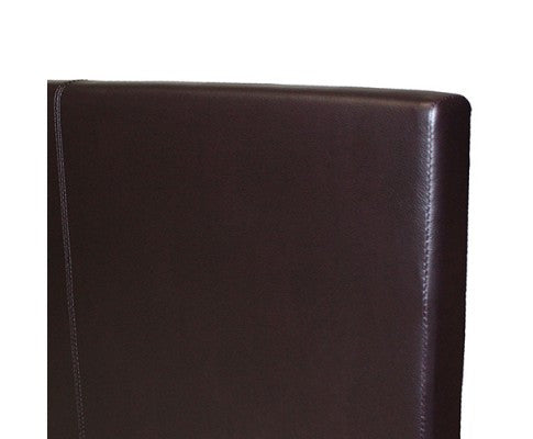 QUEEN MONDEO LEATHERETTE BED - BROWN