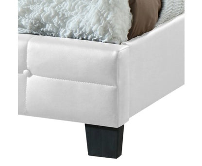 QUEEN AVONDALE LEATHERETTE BED - WHITE