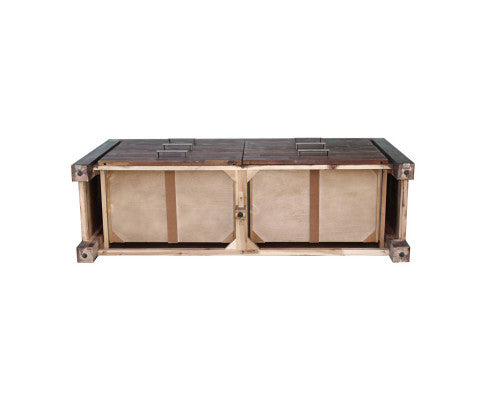 NOWRA 6 DRAWER DRESSING TABLE WITH MIRROR - CHOCOLATE
