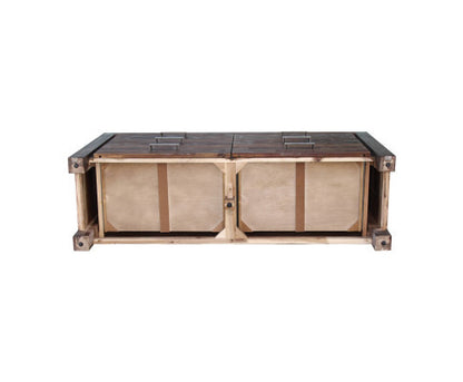 NOWRA 6 DRAWER DRESSING TABLE WITH MIRROR - CHOCOLATE