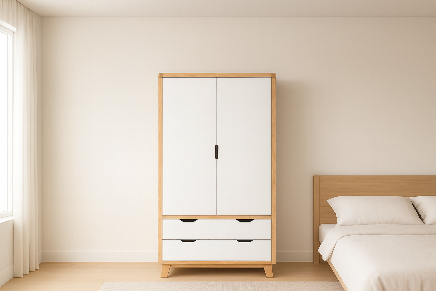 Avalon (AUSSIE MADE) 2 Door / 2 Drawer Wardrobe Collection - Assorted Painted / Stained Colours