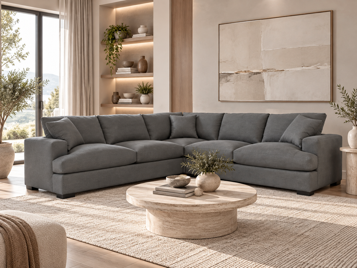 Hastings 2.5 Seater Corner Modular Suite - Dark Grey