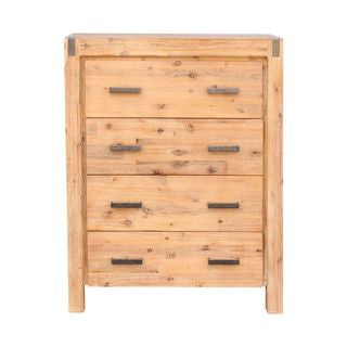 ENDLICHERI KING 4 PIECE (TALLBOY) BEDROOM SUITE - OAK / CHOCOLATE