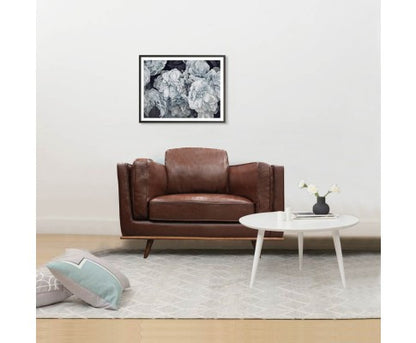 YORK  SINGLE   SEATER LEATHERETTE CHAIR - BROWN