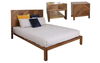 KALISTA DOUBLE  3 PIECE BEDROOM SUITE  - NATURAL