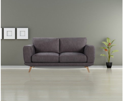Alaska 2 Seater Fabric Lounge - Brown