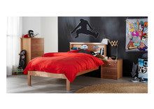 DOUBLE SCHOLASTIC (AUSSIE MADE) BED - TASSIE OAK COMBINATION - ASSORTED STAINED COLOURS