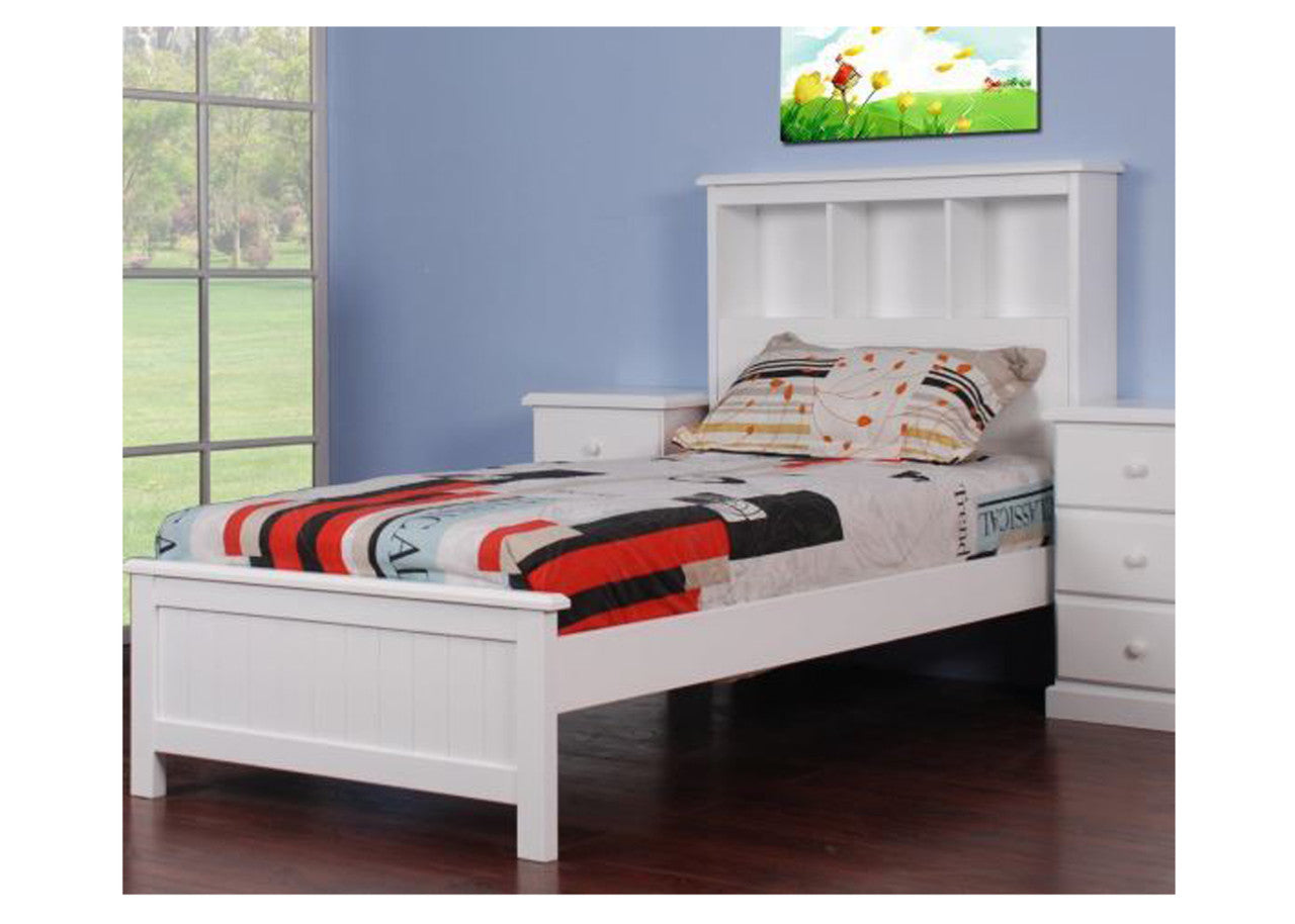 Single Kampari Bookend Bed - (MODEL:20-15-13-13-9) - White