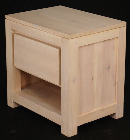 AMSTERDAM 1 DRAWER BEDSIDE (BS 001 TA)  - WASHED