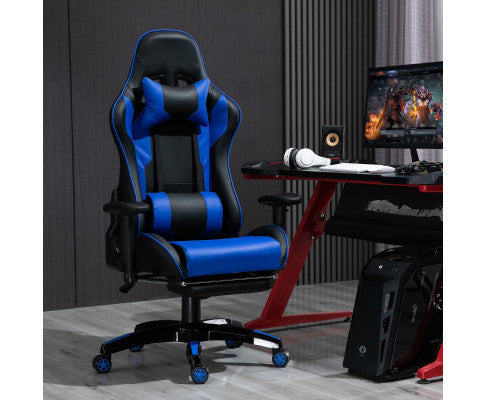 NIXON RECLINER OFFICE COMPUTER CHAIR - BLACK & BLUE