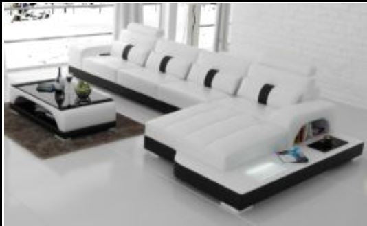 MASKALL (G8015C)  CHAISE LOUNGE SUITE + COFFEE TABLE - CHOICE OF LEATHER AND ASSORTED COLOURS AVAILABLE
