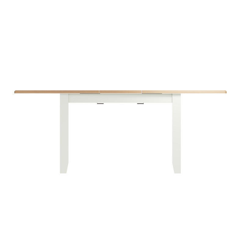 EMMETT (GA-16BET-W) BUTTERFLY EXTENDING TABLE - 780(H) x 1600/2000(W) x 850(D) - IVORY WHITE / LIGHT OAK (2 TONE)