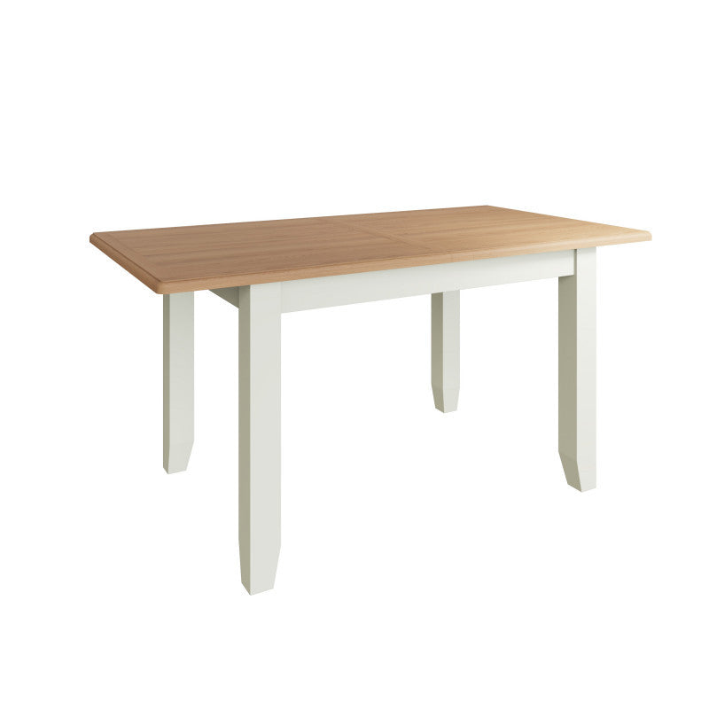 EMMETT (GA-16BET-W) BUTTERFLY EXTENDING TABLE - 780(H) x 1600/2000(W) x 850(D) - IVORY WHITE / LIGHT OAK (2 TONE)
