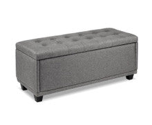 CLASSIC FABRIC STORAGE  BLANKET BOX  - 440(H) X 1040(L) -LIGHT GREY