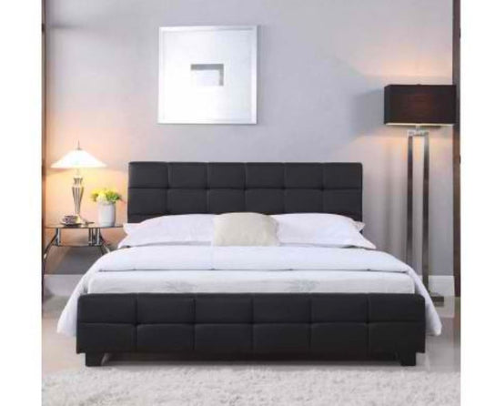 Double Bravo (V43-BED-BRVQBL) Leatherette Bed - Black