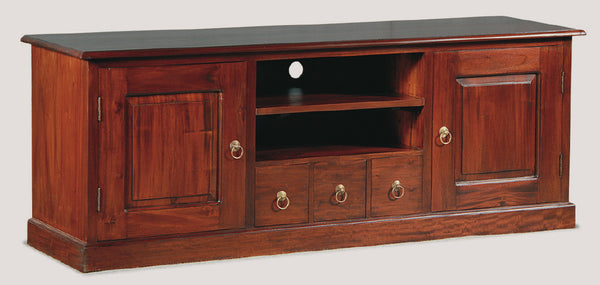 TASMANIA 2 DOOR 3  DRAWER ENTERTAINMENT UNIT (SB 203 PN) - 600(H) X 1600(W)-  MAHOGANY