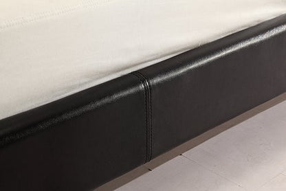 KING (ING-KBFB-Black) LEATHERETTE  BED FRAME  - BLACK