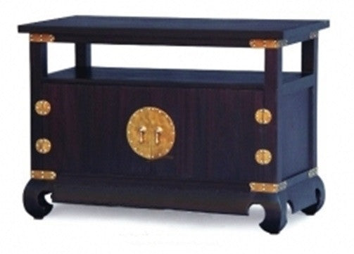 CHINESE  2 DOOR  TV STAND ( TV 200 CSN)  - 670(H) x 970(W) -  MAHOGANY OR CHOCOLATE