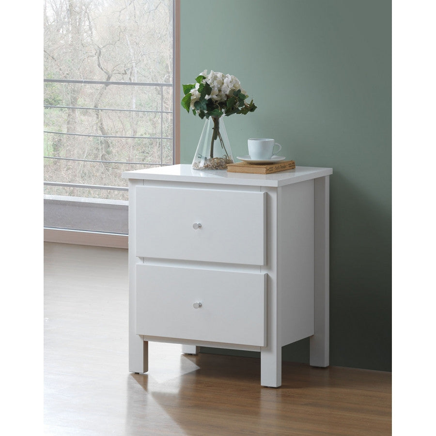 Empress (AUSSIE MADE) 2 Drawer Bedside Table With Extension Runners - 700(H) X 550(W) - Assorted Colours
