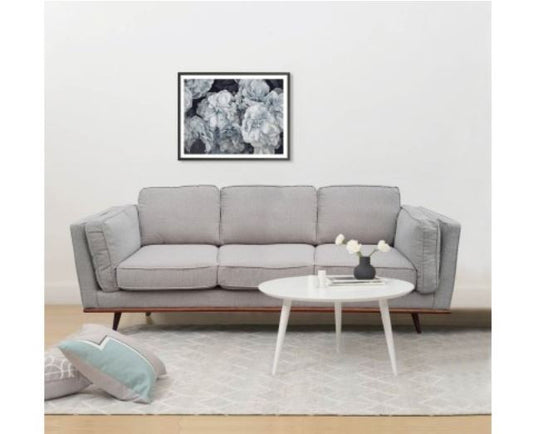NAILAH 3  FABRIC SEATER SOFA  LOUNGE - BEIGE