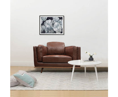 RAVEN SINGLE SEATER LEATHERETTE  SOFA - BROWN