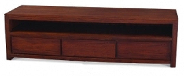 AMSTERDAM  3 DRAWER ENTERTAINMENT UNIT (SB 003 TA)  -  540(H) x 1900(W) - MAHOGANY OR CHOCOLATE