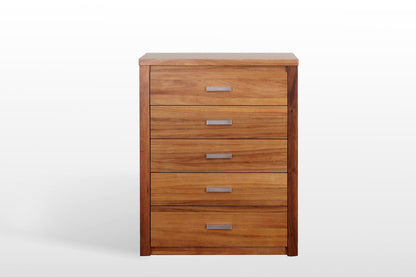 VODKA (217) QUEEN 4 PIECE TALLBOY BEDROOM SUITE WITH UNDERBED STORAGE DRAWERS - NATURAL