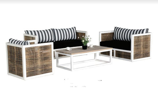 VICTORIA 4 PIECE SOFA SET WITH COFFEE TABLE