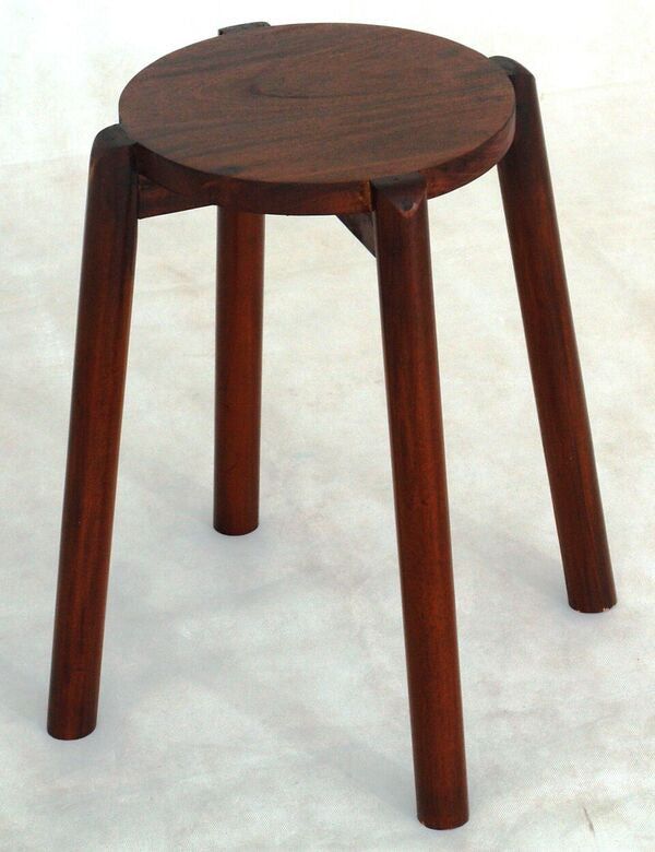 WILLOW (BR048RO) WOODEN ROUND BARSTOOL / KITCHEN BENCH  (4 UNITS IN A BOX) - SEAT: 480(H) - MAHOGANY, LIGHT PECAN, CHOCOLATE