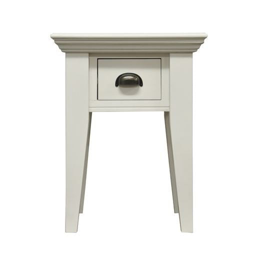 Delan (WW-094) Lamp Table With Drawer - Antique White