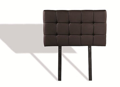 SINGLE DELUXE TUFTED LEATHERETTE BEDHEAD  (ING-HB-13/14/15 ) -  WHITE, BROWN, BLACK