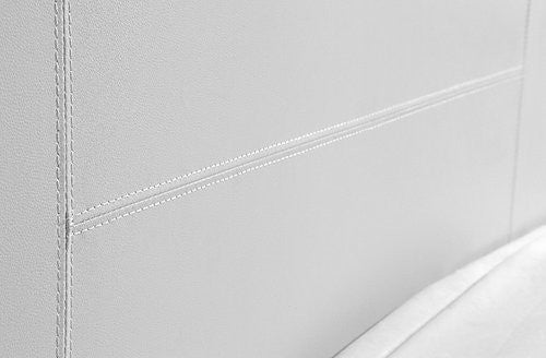 DOUBLE (ING-DBFB-WHITE) LEATHERETTE  BED FRAME  - WHITE