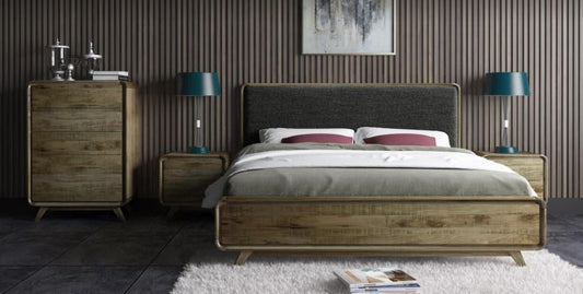 ALBERDINE QUEEN  5 PIECE (DRESSER)  BEDROOM SUITE -(MODEL-1-12-5-24-1-14-4-18-1) - NATURAL