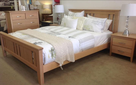 Westhelm (AUSSIE MADE) Single Or King Single 6 Piece Bedroom Suite - Tassie Oak Combination - Assorted Colours