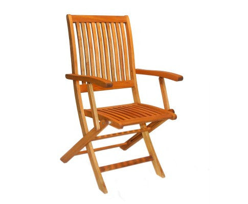 Panda Folding Outdoor Chair With Armrest - Color As Pictured