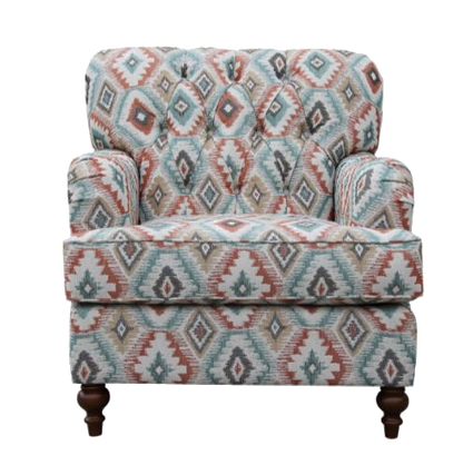 PARIS 3S + 2S  + ARM CHAIR FABRIC LOUNGE SUITE - (MODEL - 6-12-15-18-9-4-1) AS PICTURED