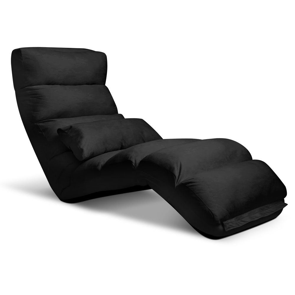 Abinas Lounge Sofa Chair With 3 Adjustable Sections - Black