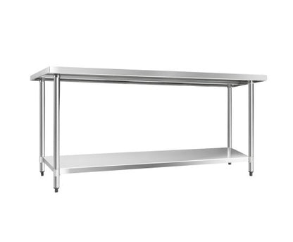 JASMIN 304 STAINLESS STEEL KITCHEN/ WORK BENCH TABLE 1829(L) - STAINLESS