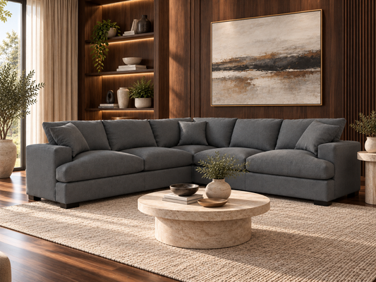 Hastings 2.5 Seater Corner Modular Suite - Dark Grey