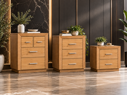 Alameda (AUSSIE MADE) Bedside Table With Floating Base Collection - Assorted Stained Colours