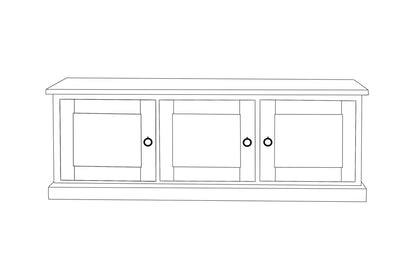 PINEHURST 3 DOOR T.V. LOWLINE - 500(H) x 1500(W) x 450(D) - ASSORTED COLOURS