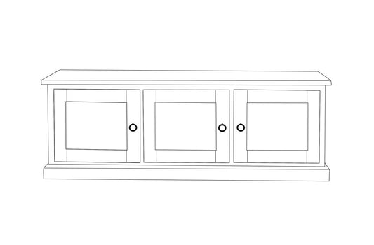 Pinehurst 3 Door T.V. Lowline - 500(H) X 1500(W) X 450(D) - Assorted Colours